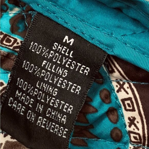 Briggs New York Teal Quilted Snap Front Jacket Size Medium - Picture 7 of 7